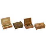 4 Swiss Musical Boxes, c. 1980 All movements in fine wooden cases. 1) Reuge 2/50, playing 2 Strauß