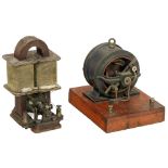 2 Interesting Electric Motors, c. 1910 1) GBN (Gebrüder Bing, Nuremberg), triple armature, painted