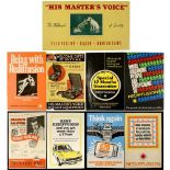 His Master's Voice and Further Advertising Posters, 1960s English, mostly gramophone and TV