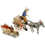 2 Early Tin Toys, 1925 onwards 1) Lehmann Na-Nu, no. 752, length 7 ½ in., good condition,