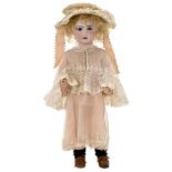 Bébé Jumeau Lioretgraphe Doll, c. 1895 With bisque head, stamped in red "Deposé Tête Jumeau II" ,