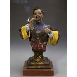 Rare "Buste Japonais" Musical Smoking Automaton by Vichy, c. 1890With plaster-composition head,