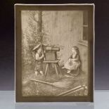 Lithophanie-Platte "Der Photograph" Gemarkt mit Nummer "1447", wunderschöne Lithophanie mit