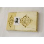 A 19th century Cantonese ivory card case, 10.5cm