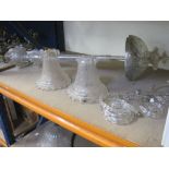A Murano style chandelier (in parts), two electoliers and various matching parts (qty)