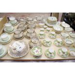 Assorted part tea services to include, Tuscan china, Minton 'Cheviot' pattern etc