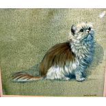 David Blake (20th Century) (Bristol Savages)A cat with a featherGouacheSigned 30cm x 35.5cm;And four