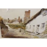 Arthur C. Fare (1826-1958)'Church Cottages' Dunsford, DevonWatercolourSigned lower left 25cm x 35.