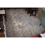 An Indian rug 370 x 266cm