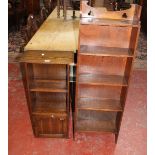 An oak bookcase and a further example