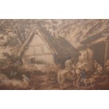 After Morland four prints 'The Shepherd's, 'The Door of the Village Inn' etc