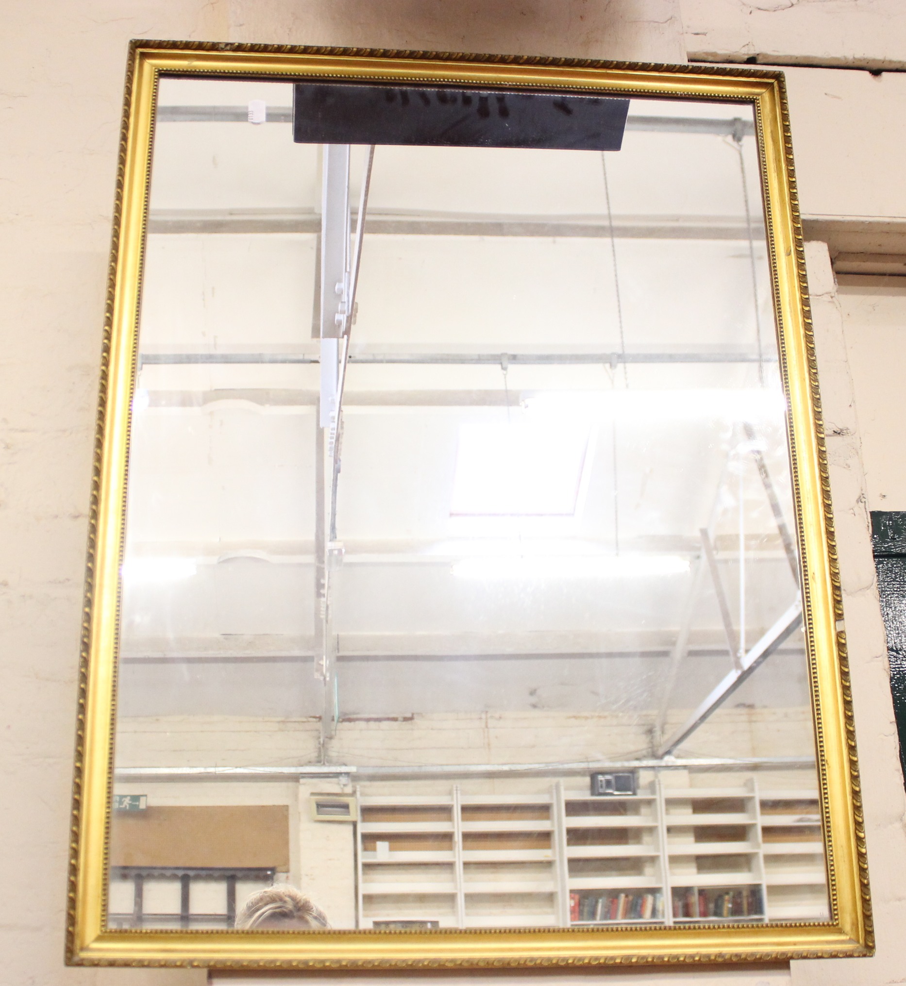An Edwardian arched wall mirror and a modern gilt example - Image 2 of 2