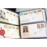 Stamps: Great Britain First Day Covers 1984-1996 in five albums Stamps: Jersey mint collection in