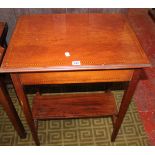 An Edwardian mahogany two tier side table 62cm wide