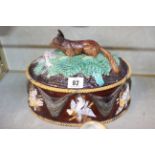 A George Jones Majolica game pie tureen and cover (Restored)