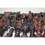 Two wooden chess sets (af)