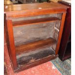 A 19th Century mahogany open bookcase 91cm wide and another later example