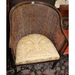 A Regency style caned bergere