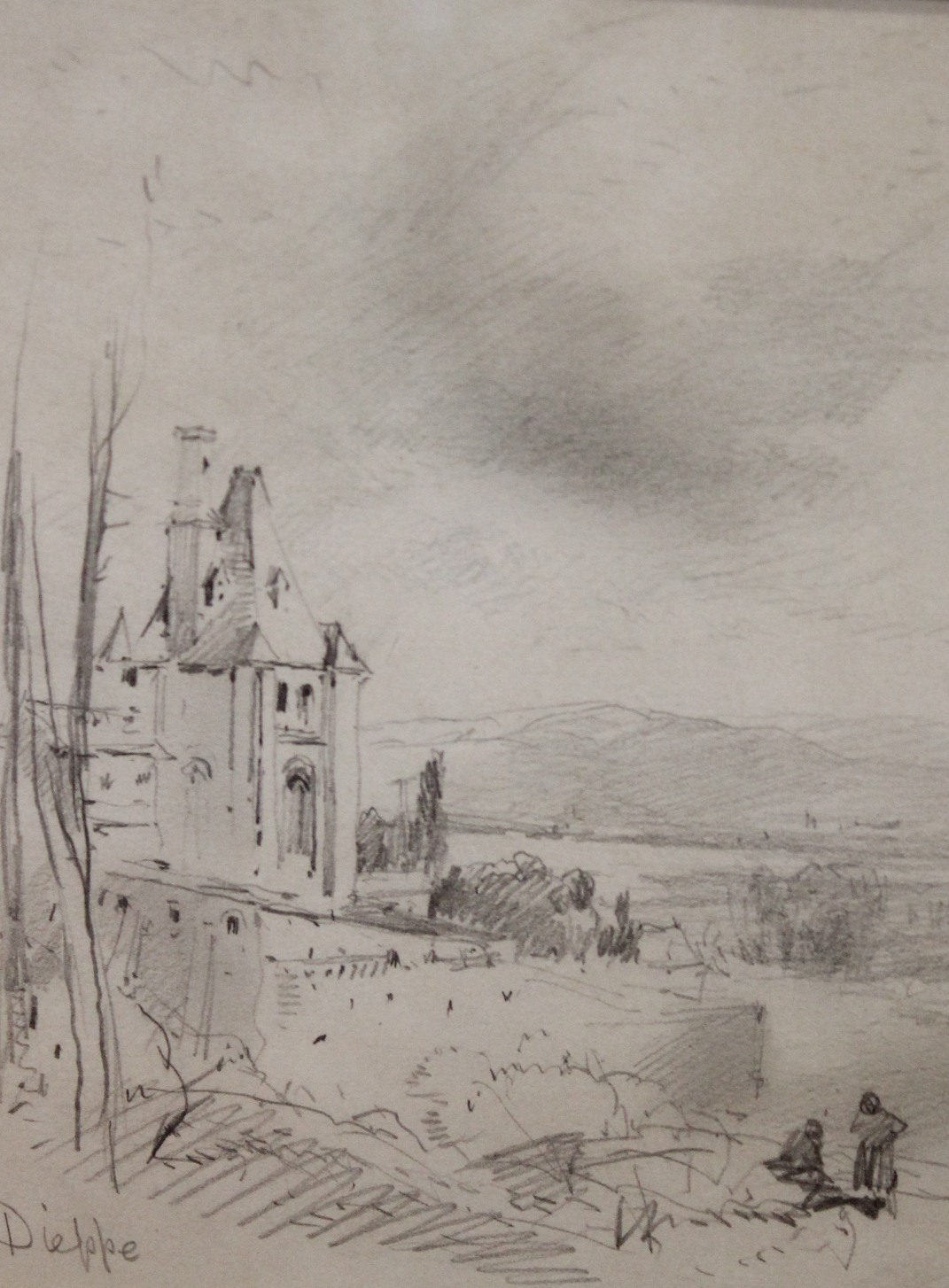 Charles Rowbotham (1856-1921)'Dieppe', the castlePencilSigned lower left15cm x 11cm
