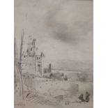 Charles Rowbotham (1856-1921)'Dieppe', the castlePencilSigned lower left15cm x 11cm