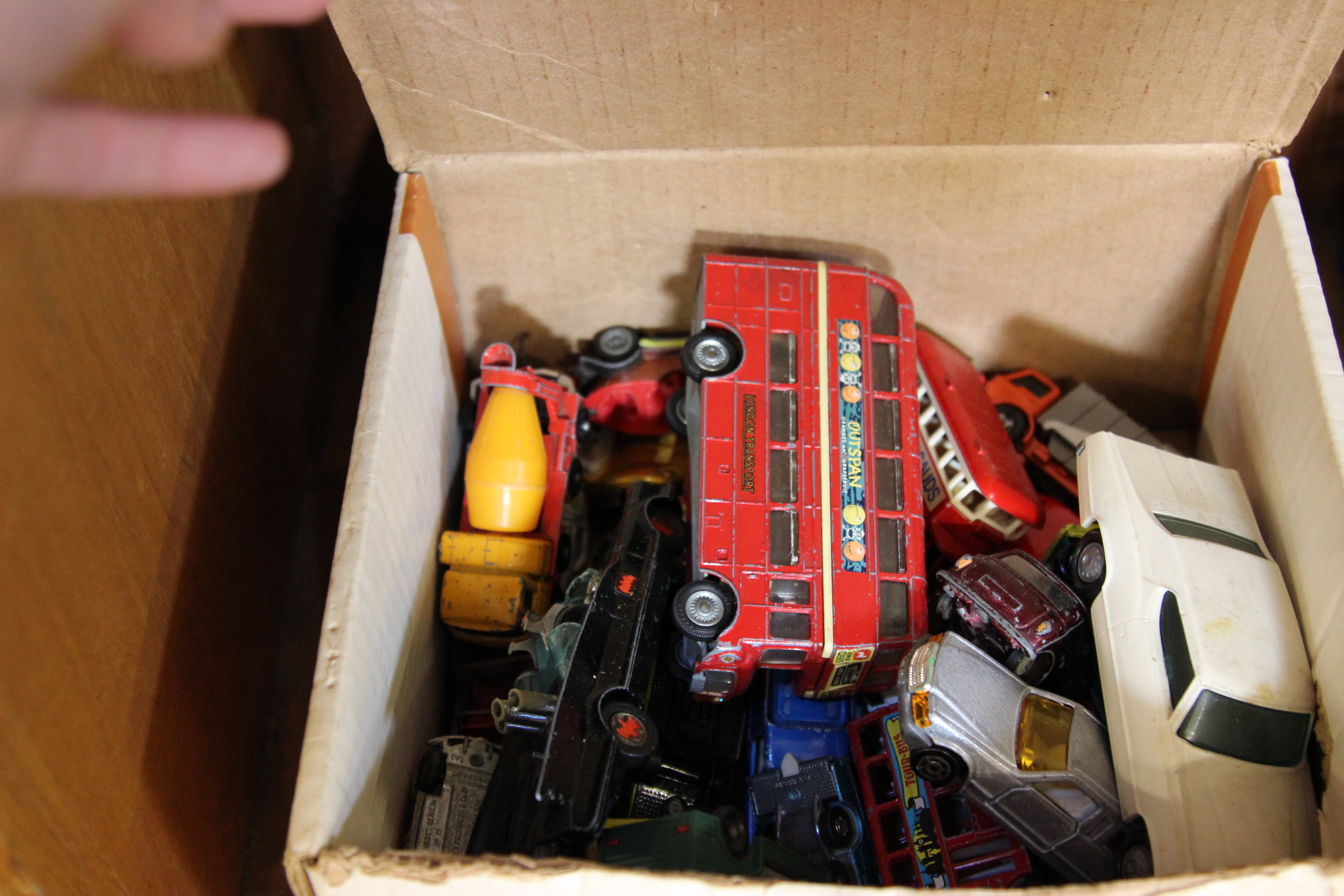 Four Lesney Matchbox diecast bxed cars, a bit playworn, VW Campervan , Cadillac Ambulance, B.R.M - Image 2 of 2