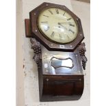 A 19th Century rosewood wall clock with painted dial J.F Liffer & Co