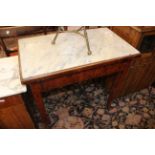 A Continental marble topped table 81cm wide