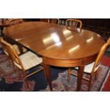 A Georgian mahogany D end dining table 244cm length