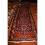 A Malayir runner 380 x 105cm and a Turkish carpet 234cm x 148cm