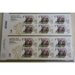 Stamps:London Olympics Gold Medal Winners set of 26 A4 sheets. Preston printers set. Face value£