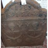 A period Tudor fireback 67cm high, 56cm wide