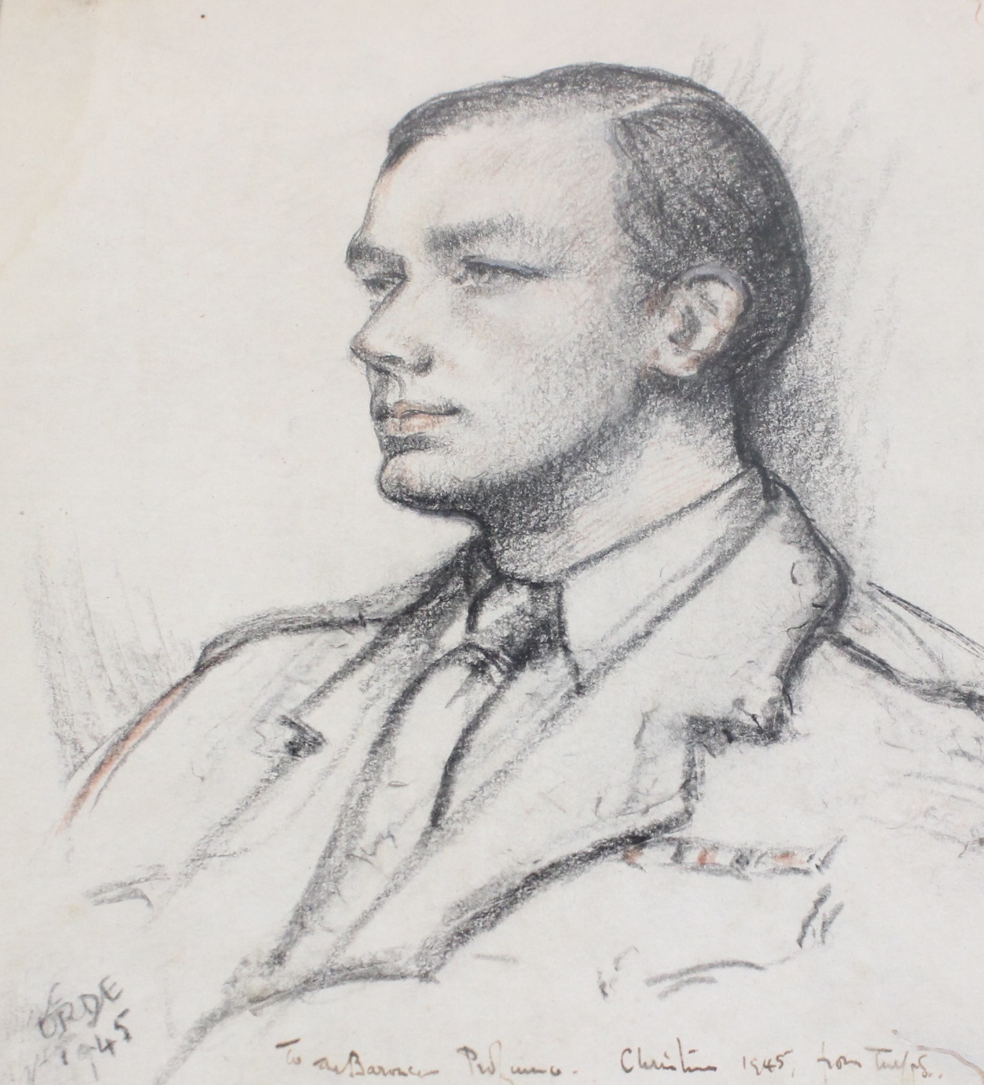 Attributed to Captain Cuthbert J. Orde (1888-1968)Portrait of Philip ProfumoPastelSigned 40cm x 34.