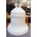 A large plaster model of a bell, early 20th century, 90cm high