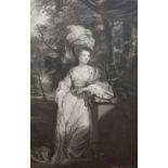 Samuel Cousins after ReynoldsPortrait engravings, a pair68xm 43cm (2)