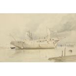 Richard Beavis, RA, RWS (British, 1824-1896)Harbour sceneWatercolourInitialled lower left 26cm x