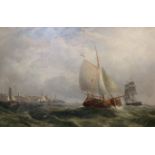 Robert F. Watson (fl. 1844- 1866)'Dutch Koop Ship entering Shields Harbour'Oil on