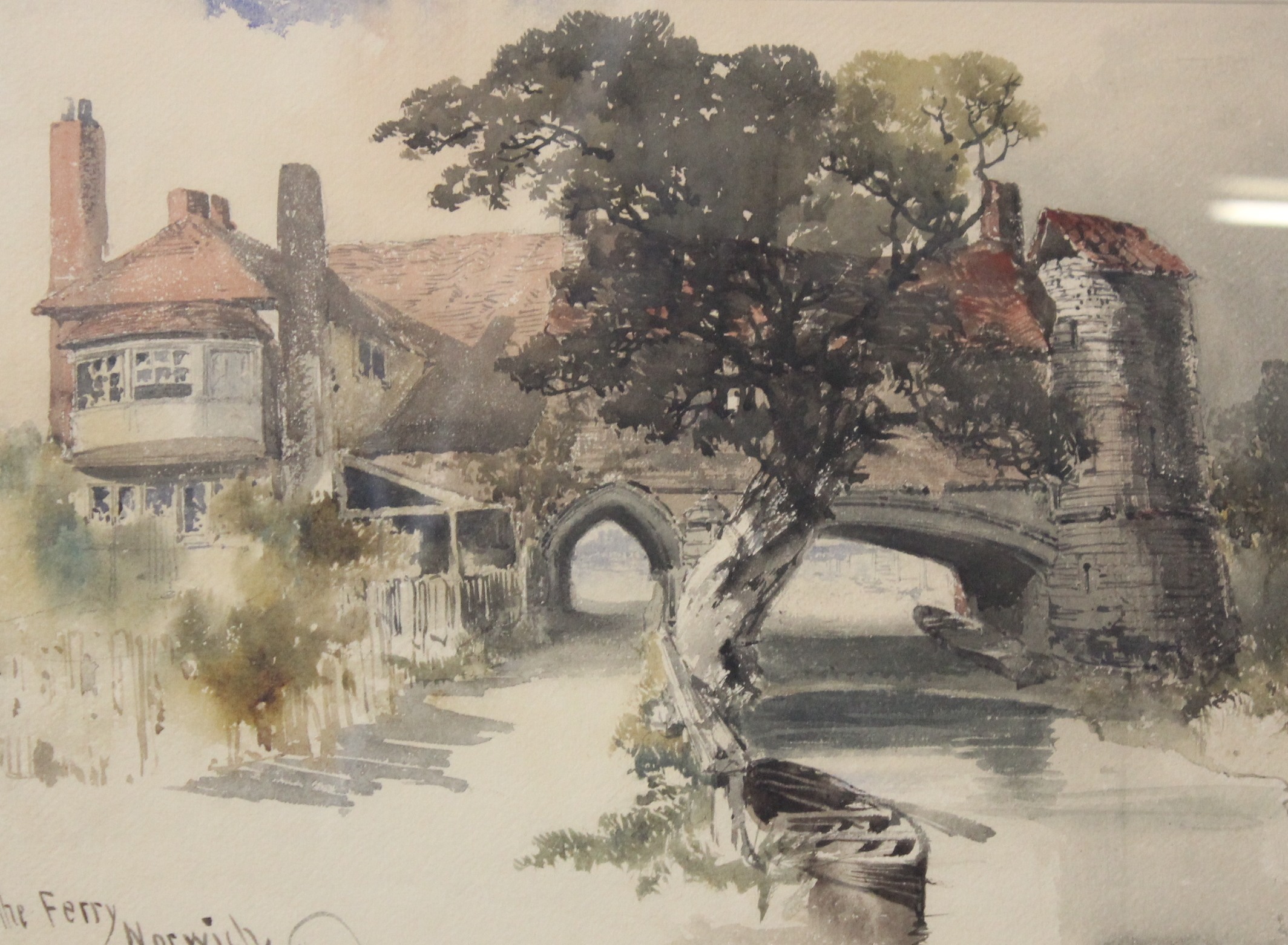 English School (19th Century)'The Ferry, Norwich'WatercolourSigned Niemann lower right35cm x 47cm