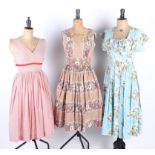Collection of ten Horrockses dresses dating from the 1950s and 1960s, including: a yellow checked