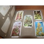 A mixed lot of cigarette cards to include Senior Service, Wild Flowers (Wills, etc (15), two