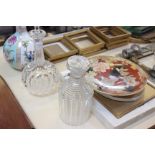 Mixed lot to include picture frames, ceramics, glassware, a silverplate breakfast set etc.,