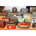 A large quantity of assorted tins