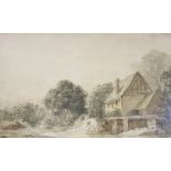 Joseph William Allen (1803-1852)Cottage on a river bankWatercolour17cm x 26cm;Together with