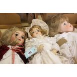 Two large dolls, on marked 'by Denise' to reverse of head and the other marked 'BruJne' (2)