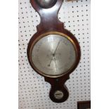 A mahogany mercury wheel barometer, F. Formenti, Wootton-Under-Edge, circa 1830