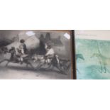 Four decorative prints, various sizes (af)