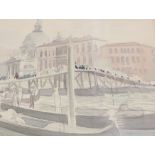 Scott Ackerman Medd (1911-1984)Ponte Votivo della Madonna della SalutePencil and watercolourSigned