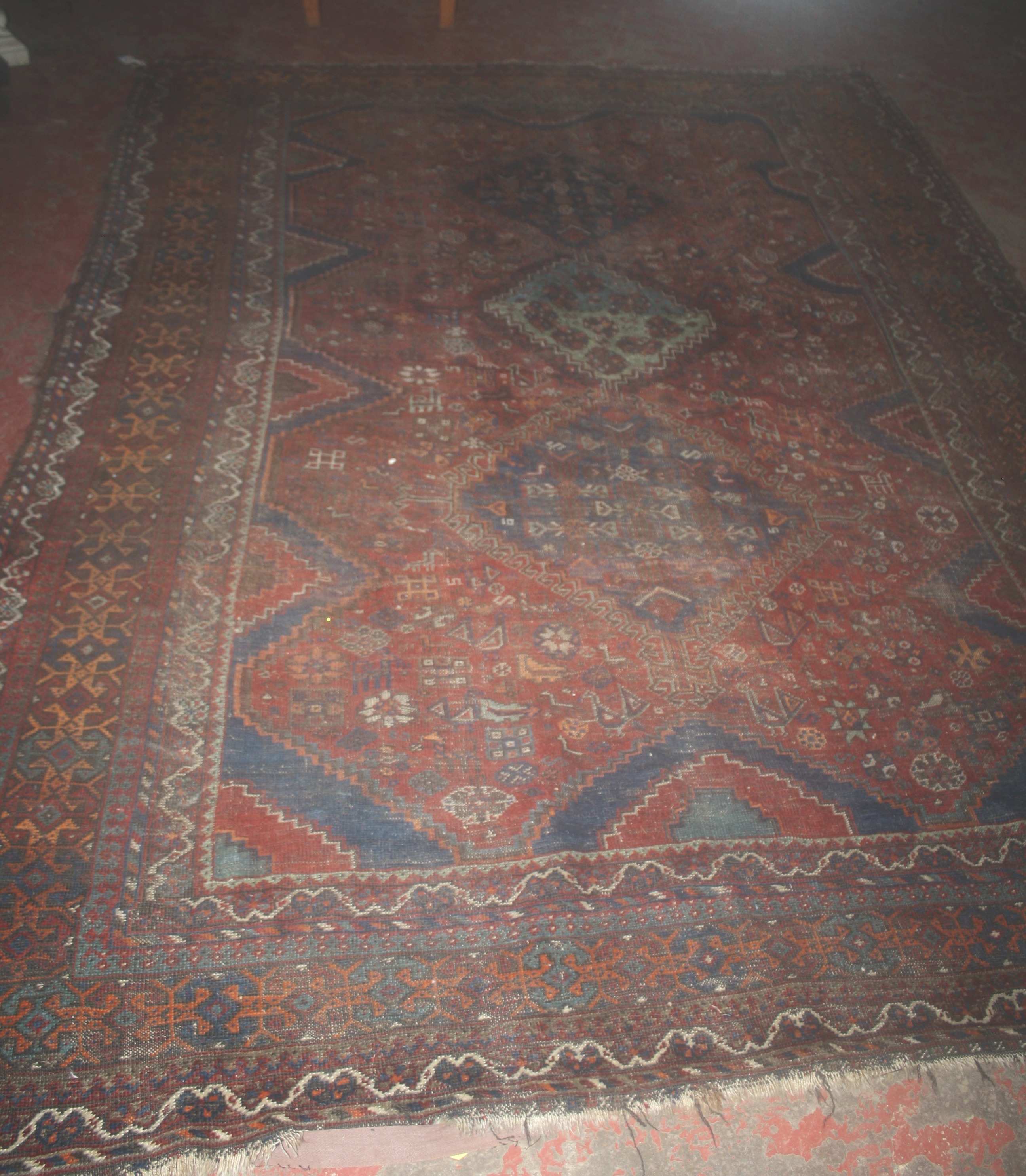 A Chinese rug, 180 x 270cm two Bokhara rugs, and a further Quashqai rug - Image 2 of 7