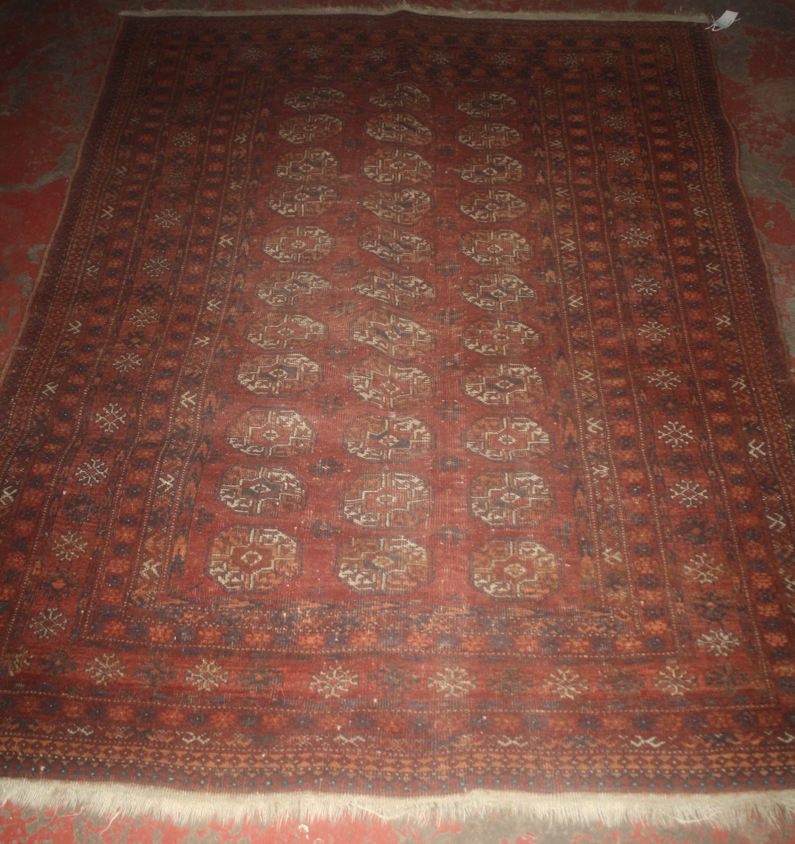 A Chinese rug, 180 x 270cm two Bokhara rugs, and a further Quashqai rug - Image 5 of 7