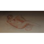 William Albert Ablett (1877-1936)Nude studyCharcoalUnsignedStamped31cm x 24cm