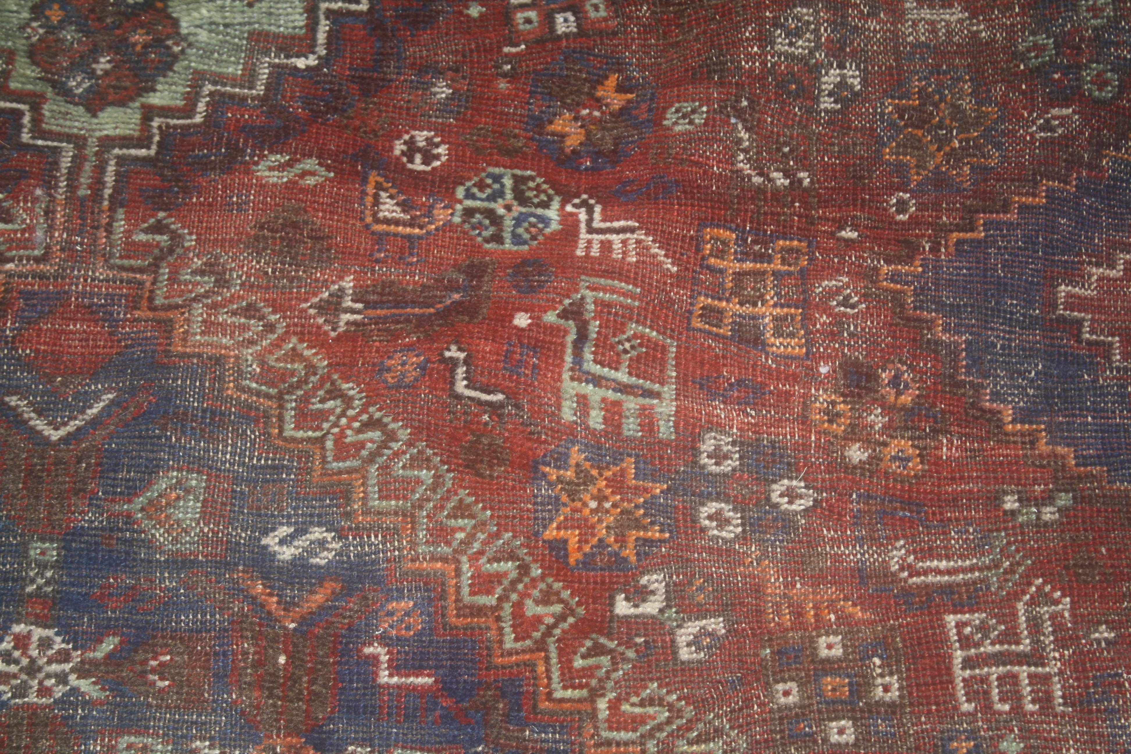 A Chinese rug, 180 x 270cm two Bokhara rugs, and a further Quashqai rug - Image 3 of 7